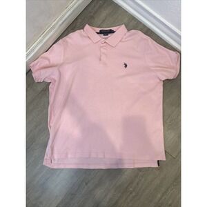U.S.polo Assn Luxury Feel Pink Golf Polo Ralph Lauren Men’s Short Sleeve‎ XL
